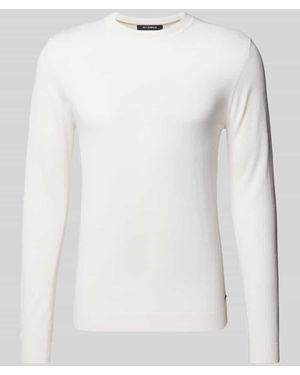 Roy Robson Strickpullover Mit Rundhalsausschnitt - Weiß