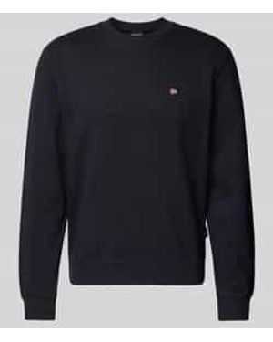 Napapijri Sweatshirt Met Labelstitching - Blauw