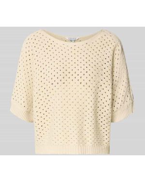 ZABAIONE Strickshirt mit U-Boot-Ausschnitt Modell 'Ho44liday' - Natur