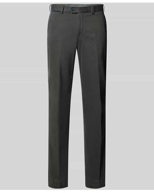 Hiltl Regular Fit Stoffhose mit Bügelfalten Modell 'Peaker' - Grau