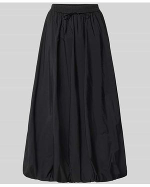Weekend by Maxmara Ausgestellter Midi-Rock mit Tunnelzug Modell 'CIURMA' - Schwarz
