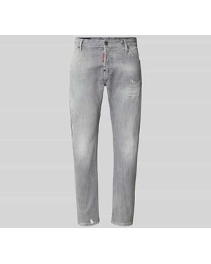 DSquared² Slim Fit Jeans mit Logo-Detail - Grau