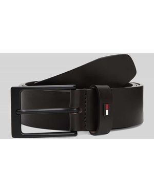 Tommy Hilfiger Gürtel aus echtem Leder mit Logo-Detail - Schwarz
