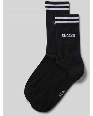 Snocks Socken Mit Label-Stitching Modell 'Retro' - Weiß
