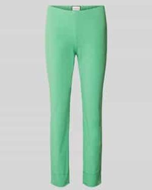 Seductive Slim Fit Stoffen Broek Met Verkort Model - Groen
