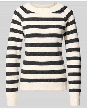 Vero Moda Regular Fit Pullover mit Streifen Modell 'DOFFY' - Schwarz