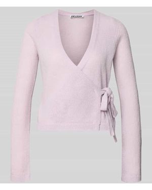 Review Strick-Cardigan in Wickeloptik - Pink