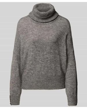 Ichi Regular Fit Rollkragenpullover mit Alpaka-Anteil Modell 'IHKAMARA' - Grau