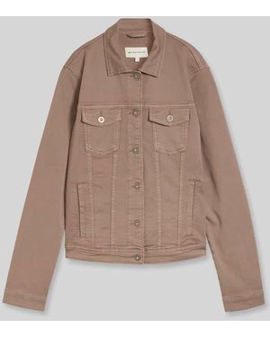 Tom Tailor Regular Fit Jeansjacke aus Baumwoll-Mix - Natur