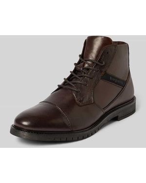 Bugatti Schnürboots aus echtem Leder - Braun