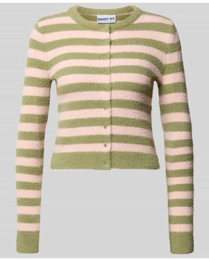 Daisy Street Strickjacke im Allover-Look Modell 'FUZZY' - Natur