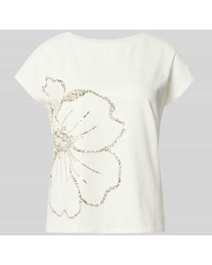 S.oliver Regular Fit T-Shirt aus Baumwoll-Mix - Natur