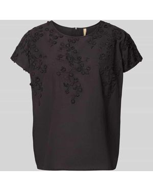 Soya Concept Regular Fit Bluse mit Rundhalsausschnitt Modell 'FAHIMA' - Schwarz