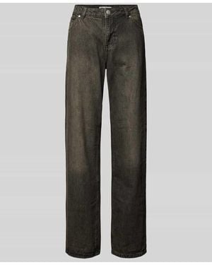Review Straight Fit Jeans Im 5-Pocket-Design - Grau
