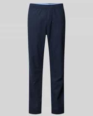 Tom Tailor Rechte Broek Van Linnen-Katoenmix - Blauw