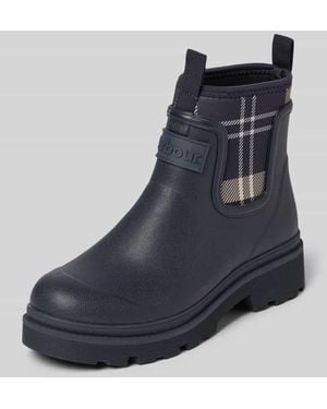 Barbour Gummistiefel mit Label-Patch Modell 'Cynthia' - Blau