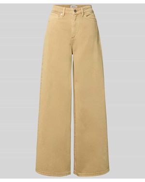 Stefanel Wide Leg Jeans im 5-Pocket-Design - Natur