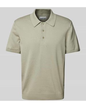 ARMEDANGELS Poloshirt mit Label-Detail Modell 'TAAKOS' - Grün
