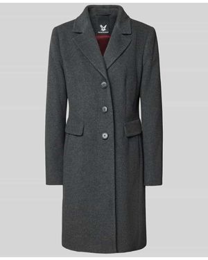 Fuchs & Schmitt Wollmantel mit Kaschmir-Anteil und Pattentaschen - Grau