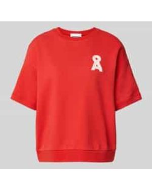 ARMEDANGELS Oversized Sweatshirt Met Ribboorden - Rood