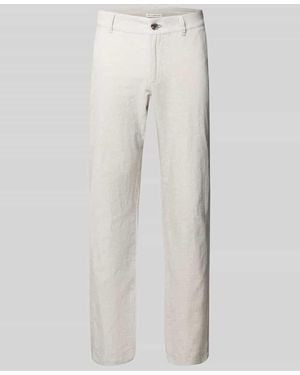 Tom Tailor Slim Fit Leinenhose mit Baumwollanteil - Weiß