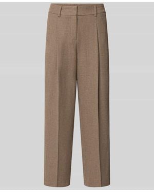 Seductive Regular Fit Bundfaltenhose mit Viskose-Woll-Anteil Modell 'SLOANNE' - Natur