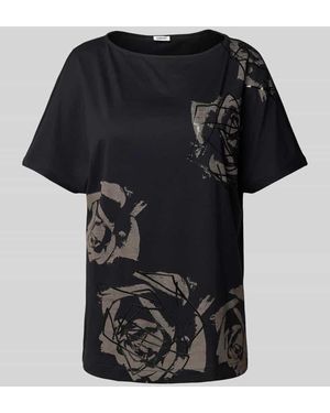 Esprit T-Shirt mit floralem Muster - Schwarz