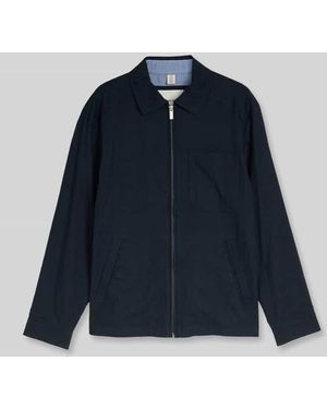 Tom Tailor Regular Fit Blouson aus Leinen-Baumwolle-Mix - Blau