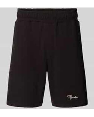 PEGADOR Regular Fit Sweatshorts Met Logostitching - Zwart