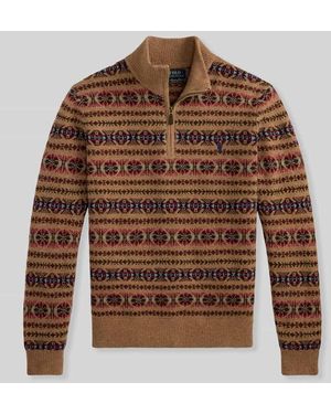 Polo Ralph Lauren Regular Fit Pullover aus reiner Wolle - Braun