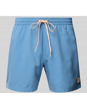 Quiksilver Badehose mit Label-Detail und elastischem Bund - Blau