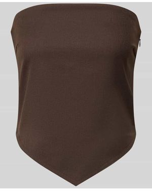 Cph Muse Slim Fit Blusentop im Off-Shoulder-Look Modell 'RAVNA' - Braun