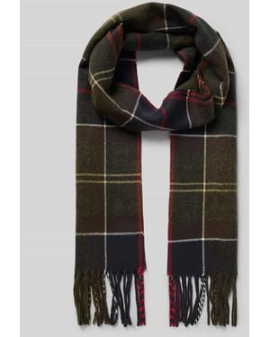 Barbour Schal mit Fransenabschluss Galingale Tartan - Schwarz