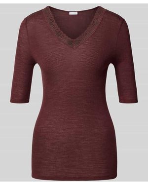 Hanro Longsleeve mit 1/2-Ärmel - Lila