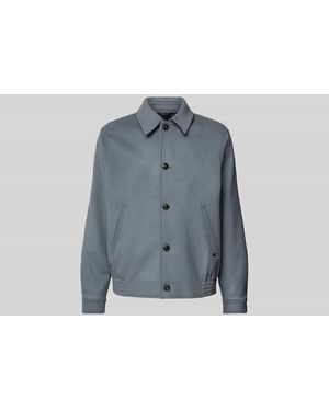 Closed Hemdjacke Mit Umlegekragen - Blau