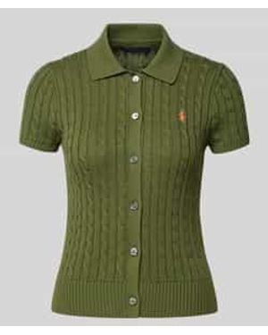 Polo Ralph Lauren Gebreid Shirt Met Logostitching - Groen