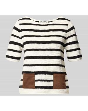Ouí Strickshirt mit aufgesetzten Taschen - Mehrfarbig