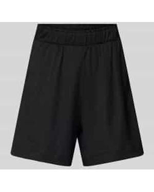 Tom Tailor Korte Loose Fit Broek Met Structuurmotief - Zwart