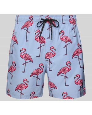 Jack & Jones Regular Fit Badeshorts mit Gesäßtasche Modell 'MAUI' - Blau