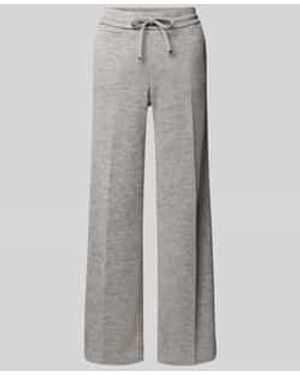 Seductive Wide Leg Stoffen Broek Met Persplooien - Grijs