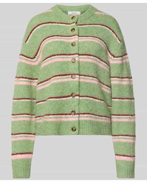 TOPSHOP Cardigan mit Streifenmuster Modell 'CARO' - Grün