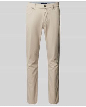 Christian Berg Men Regular Fit Chino im 5-Pocket-Design - Natur