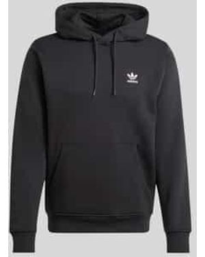 adidas Originals Regular Fit Hoodie Van Katoenmix Met Logostitching - Zwart