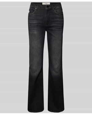 Goldgarn Flared Jeans mit Label-Detail Modell 'LINDENHOF' - Schwarz
