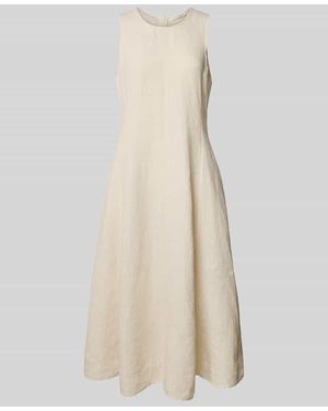 Marc O' Polo A-Linien Leinenkleid ohne Ärmel - Natur