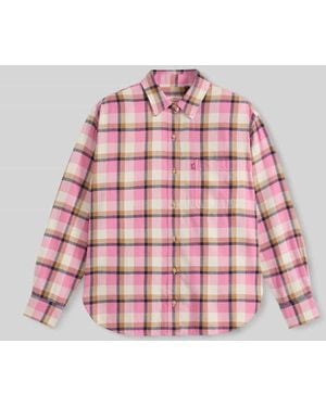 Levi's Relaxed Fit Langarmbluse aus reiner Baumwolle - Pink