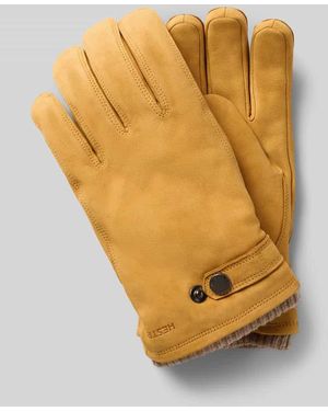 Hestra Handschuhe aus echtem Leder Modell 'Bergvik' - Gelb