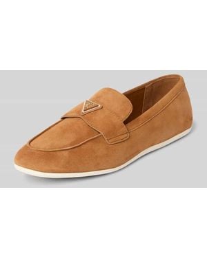 Guess Loafer mit Label-Detail Modell 'BAYLON' - Braun