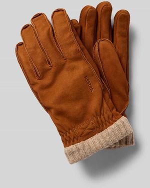Hestra Handschuhe aus echtem Leder Modell 'Joar Nubuck' - Braun