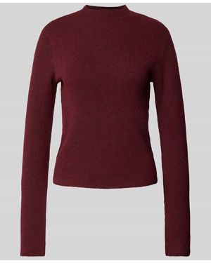 Vero Moda Regular Fit Pullover mit langem Arm Modell 'WHITNEY' - Rot